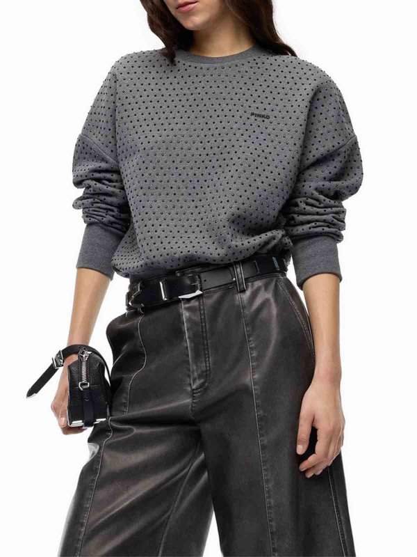 Pinko buy online Rundhalspullover - Grau