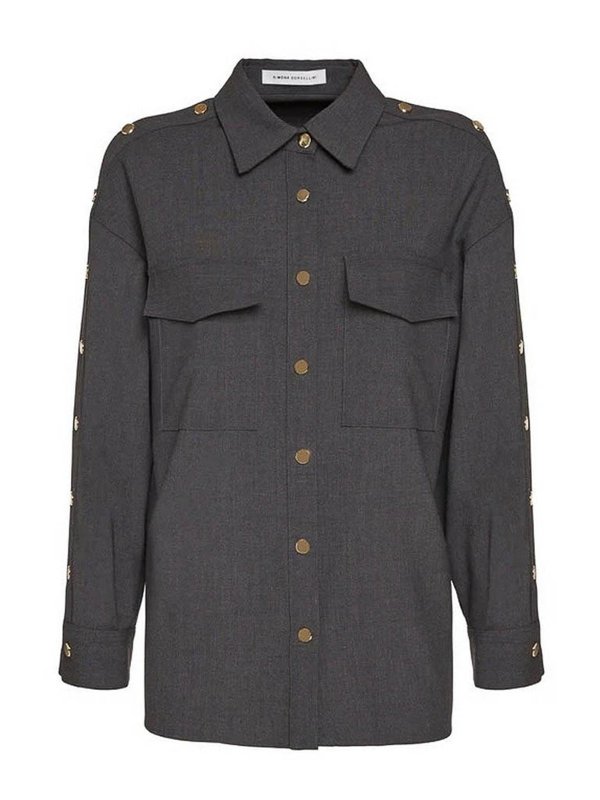 SIMONA CORSELLINI: Camisas - Camisa - Gris