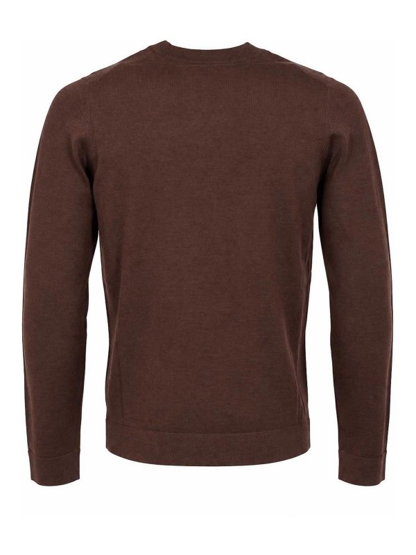 ALPHA STUDIO: Pull col rond online - Pull Col Rond - Marron