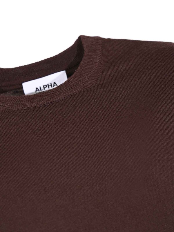 The Best Shops ALPHA STUDIO: Pull col rond - Pull Col Rond - Marron