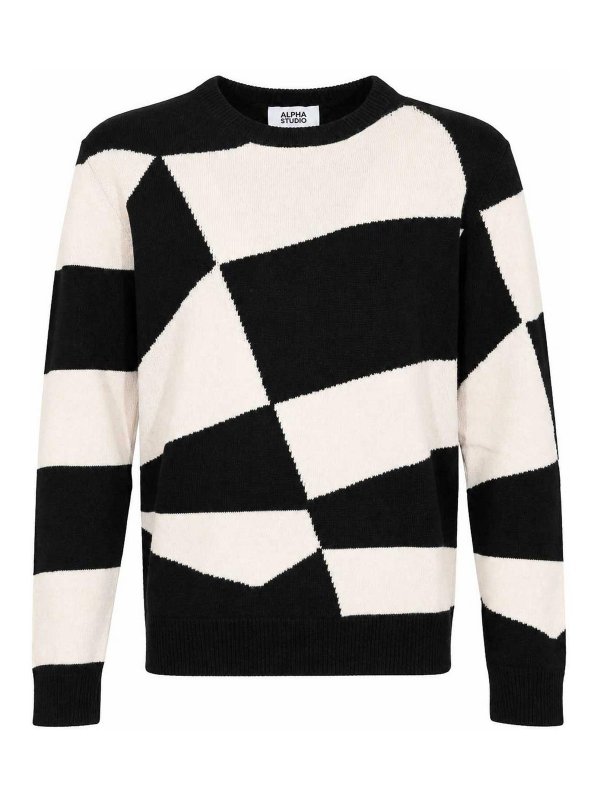 ALPHA STUDIO: crew necks - Sweater