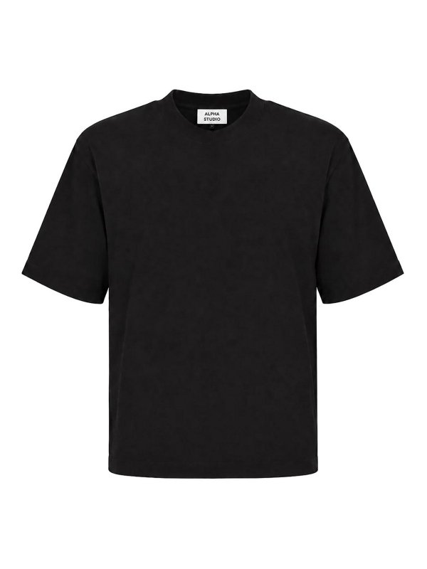 ALPHA STUDIO: Tシャツ - Tシャツ - 黒