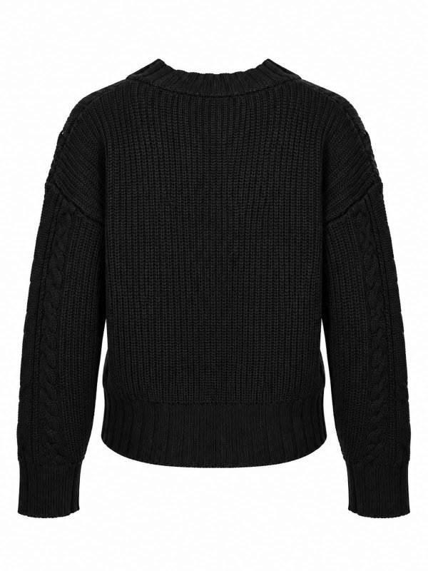 ALPHA STUDIO: Col en V online - Pull À Col V - Noir