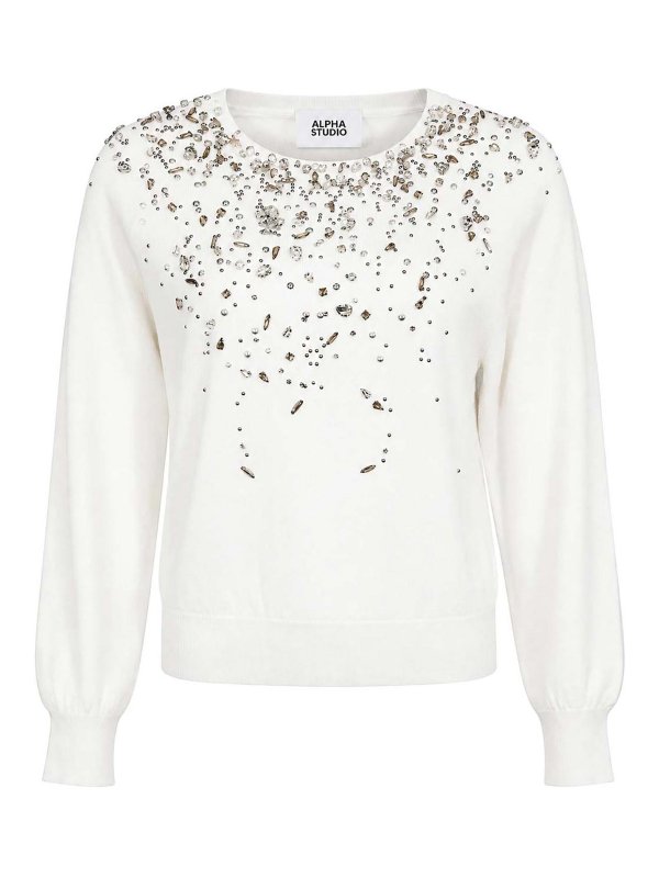 ALPHA STUDIO: crew necks - Crew Neck Sweater