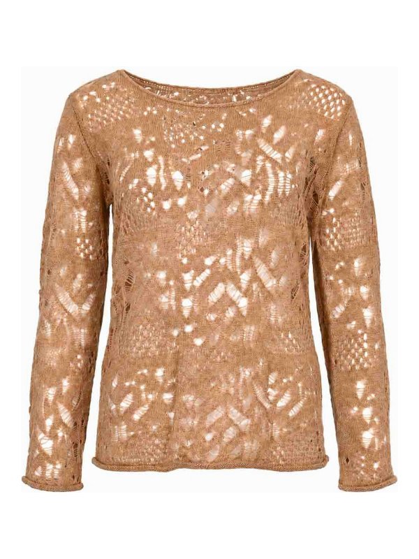 ALPHA STUDIO: Pull col rond - Pull Col Rond - Camel
