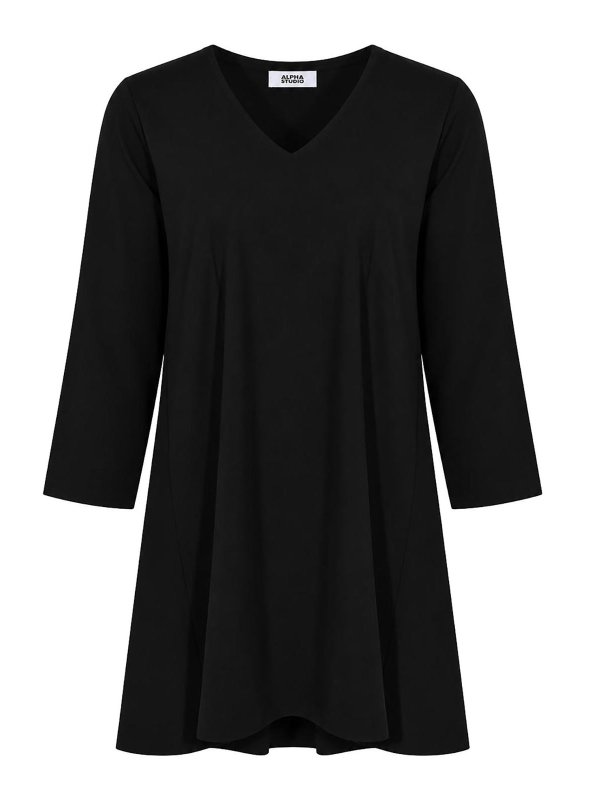 ALPHA STUDIO: Vestidos media pierna - Vestido Midi - Negro