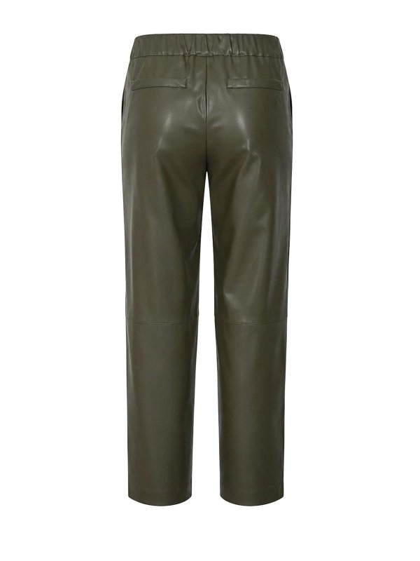 ALPHA STUDIO: leather trousers online - Straight Trousers