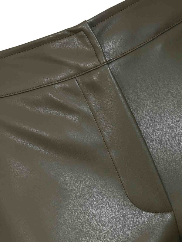 The Best Shops ALPHA STUDIO: leather trousers - Straight Trousers