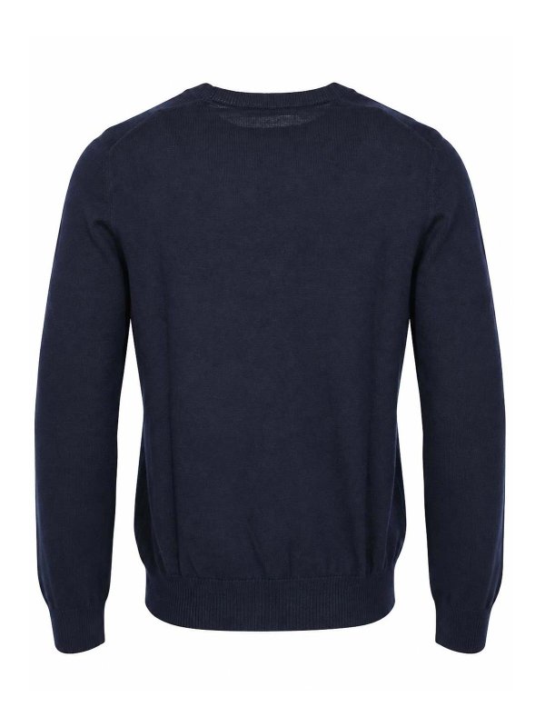 FAY: Strickpullover mit Rundhalsausschnitt online - Rundhalspullover - Dunkelblau