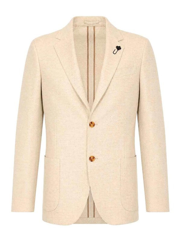 LARDINI: Blazer - Blazer - Crema