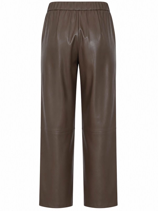 Max Mara: レザートラウザー online - レザーパンツ - ブラウン