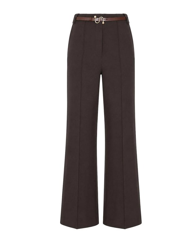 SPORTMAX: カジュアルトラウザー - カジュアルパンツ - ダークブラウン