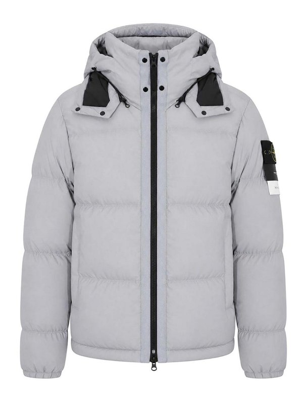 STONE ISLAND: ダウン・ハイテクジャケット - ダウンジャケット - グレー