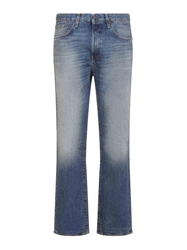 Acne Studios: ストレートジーンズ - ストレートジーンズ - ダークウォッシュ