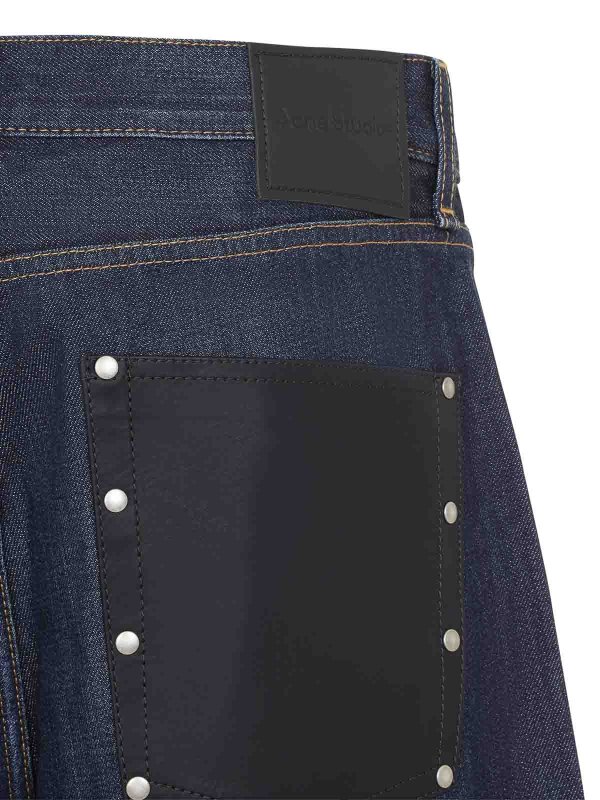 The Best Shops Acne Studios: straight leg jeans - 1981 Dive Leather Jeans