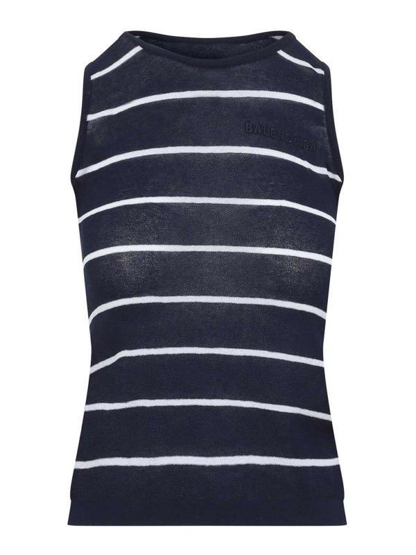 BALENCIAGA: Tops und Tank Tops - Top - Weiß