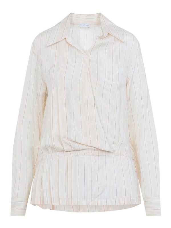 DRIES VAN NOTEN: Blouses - Blouse - Crème