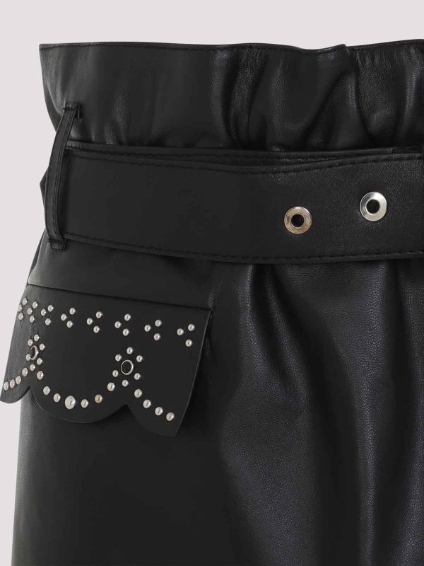 The Best Shops Marni: レザースカート - レザースカート - 黒