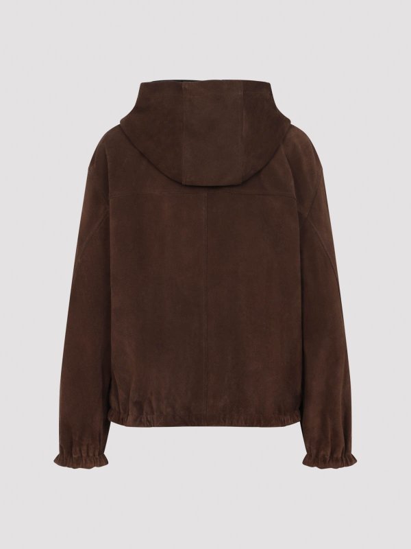 MOSCHINO: leather jacket online - Suede Jacket