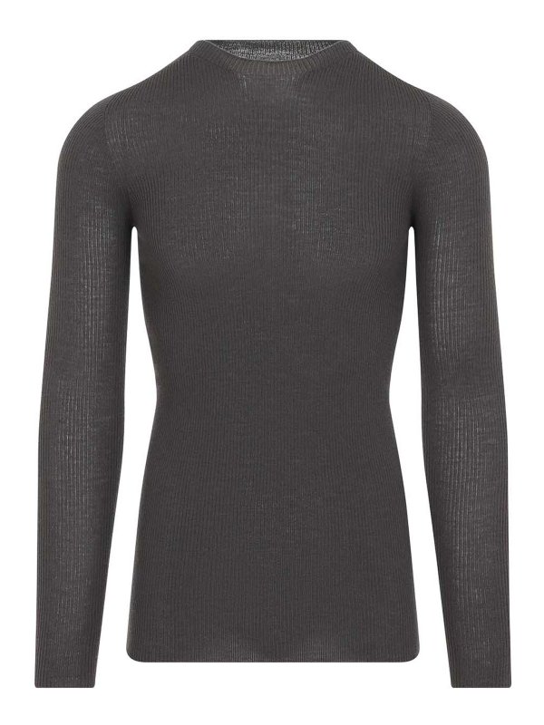 RICK OWENS: Tops & Tank tops - Ribbed Round Neck