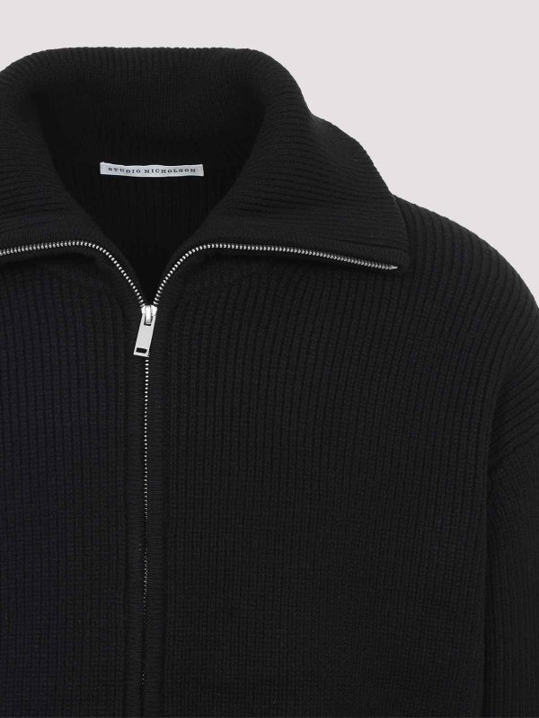 The Best Shops STUDIO NICHOLSON: Strickpullover mit Rundhalsausschnitt - Rundhalspullover - Schwarz