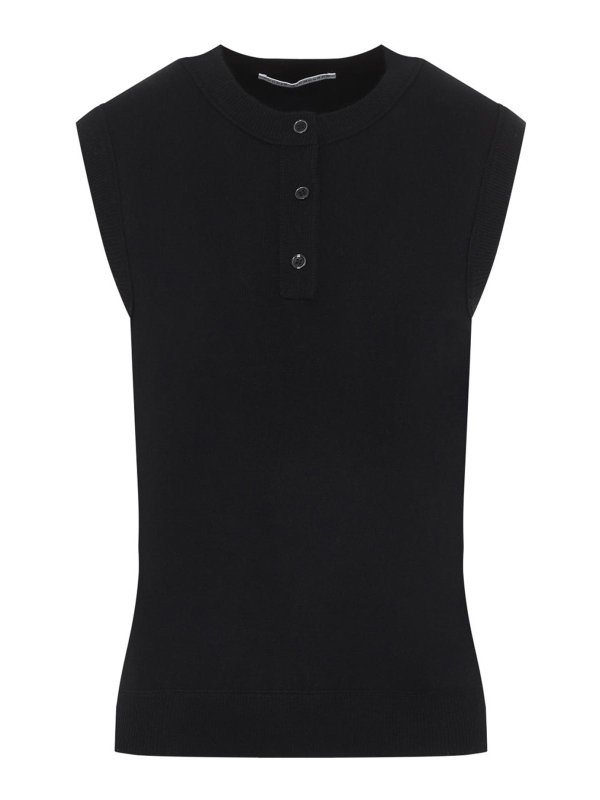 STUDIO NICHOLSON: vests - Aurel Half Placket Vest