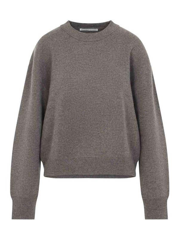 STUDIO NICHOLSON: Strickpullover mit Rundhalsausschnitt - Rundhalspullover - Grau