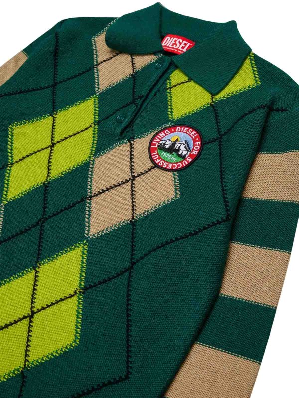 The Best Shops DIESEL: Strickpullover mit Rundhalsausschnitt - Rundhalspullover - Bunt