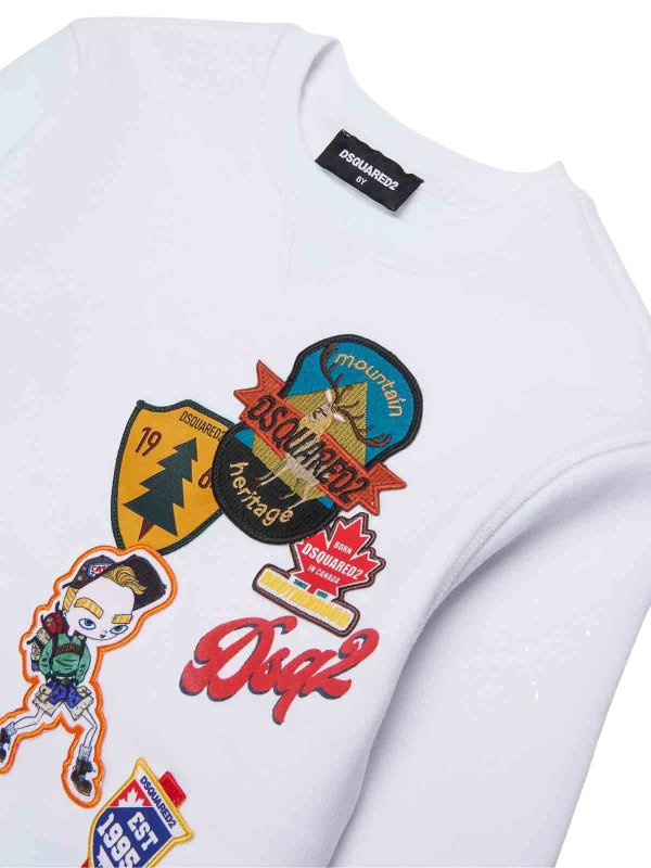 The Best Shops DSQUARED2: Sweatshirts und Pullover - Sweatshirt - Weiß
