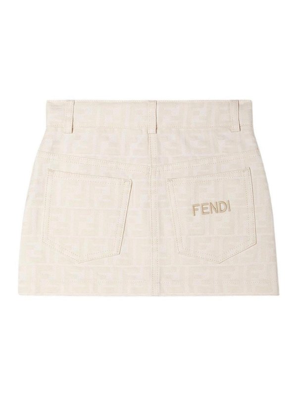 Fendi Jr: ミニスカート online - ミニスカート - デニム