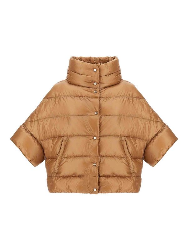 HERNO: padded jackets - Brown Puffer Jacket
