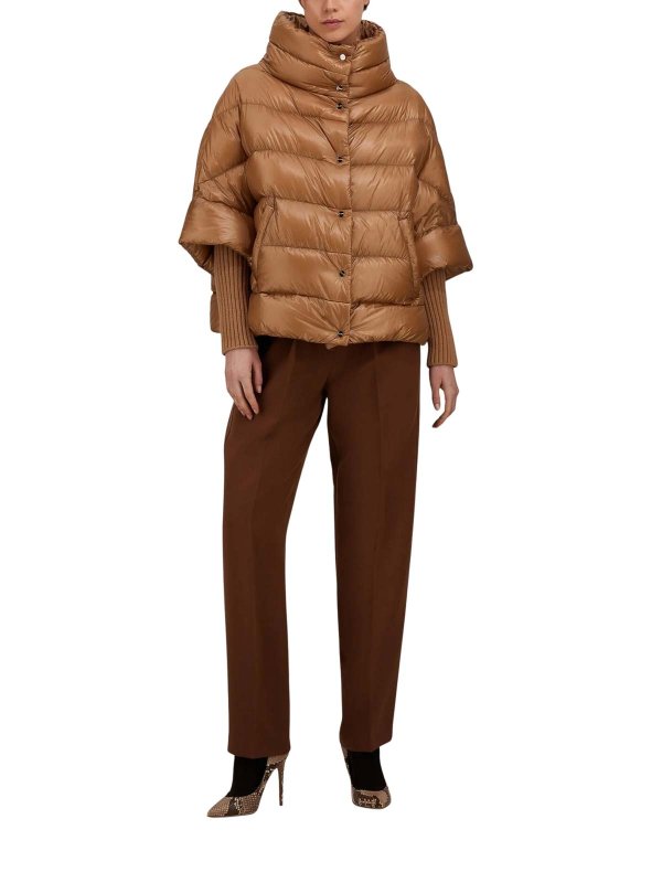 HERNO: padded jackets online - Brown Puffer Jacket