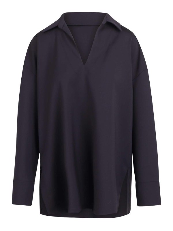 S MAX MARA: Blusen - Bluse - Blau