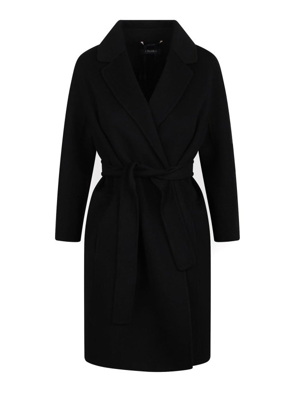 S MAX MARA: ロングコート - ロングコート - 黒