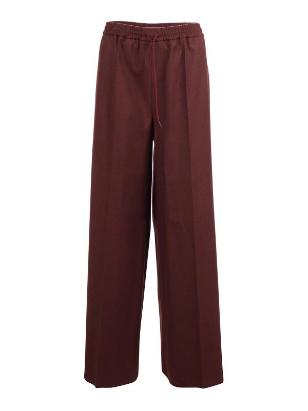 Max Mara: カジュアルトラウザー - カジュアルパンツ - 赤