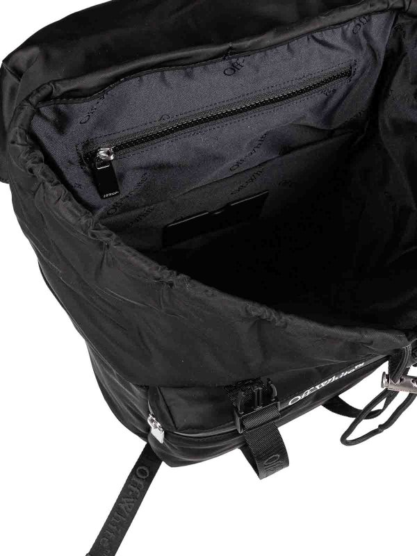Off White Black Nylon Backpack shop online: OFF-WHITE