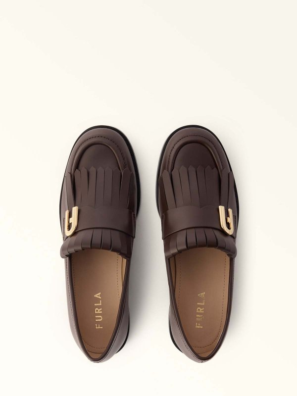 ローファー - ダークブラウン shop online: FURLA