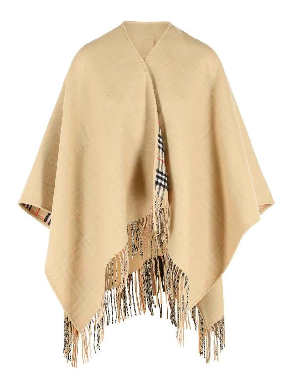BURBERRY: Capes & Ponchos - Cape - Beige