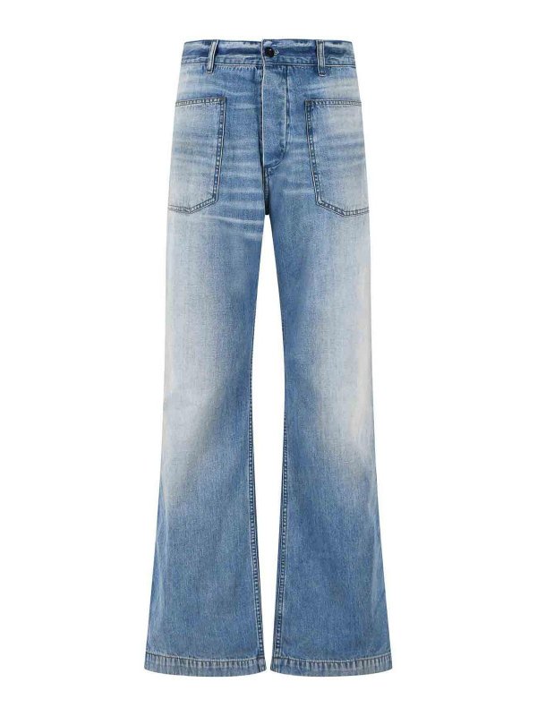Acne Studios: Jeans Rectos - Vaqueros Rectos - Azul