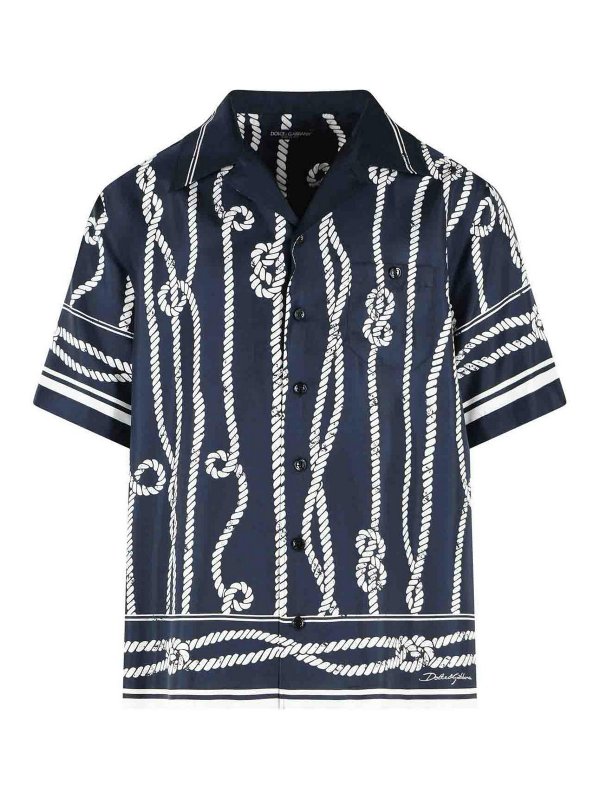 DOLCE & GABBANA: シャツ - シャツ - ダークブルー