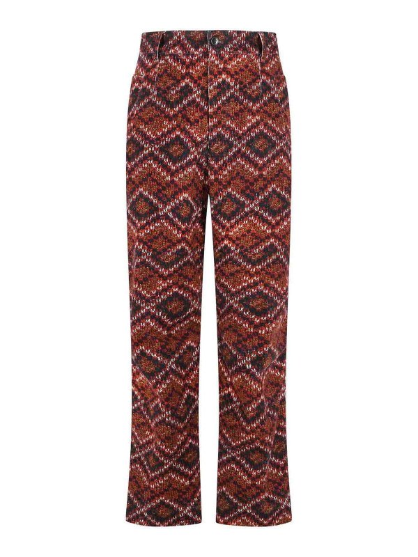 DRIES VAN NOTEN: カジュアルトラウザー - カジュアルパンツ - 赤
