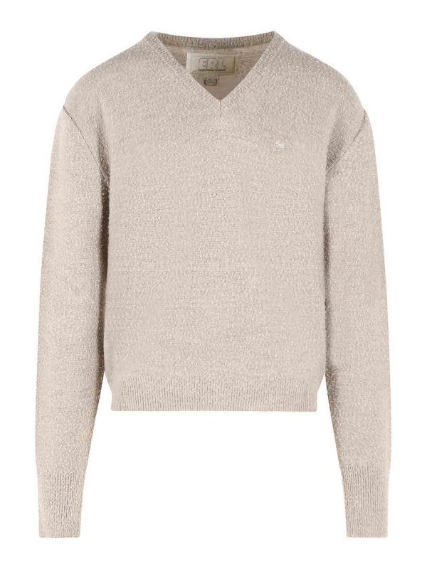 ERL: crew necks - Beige Wool Sweater