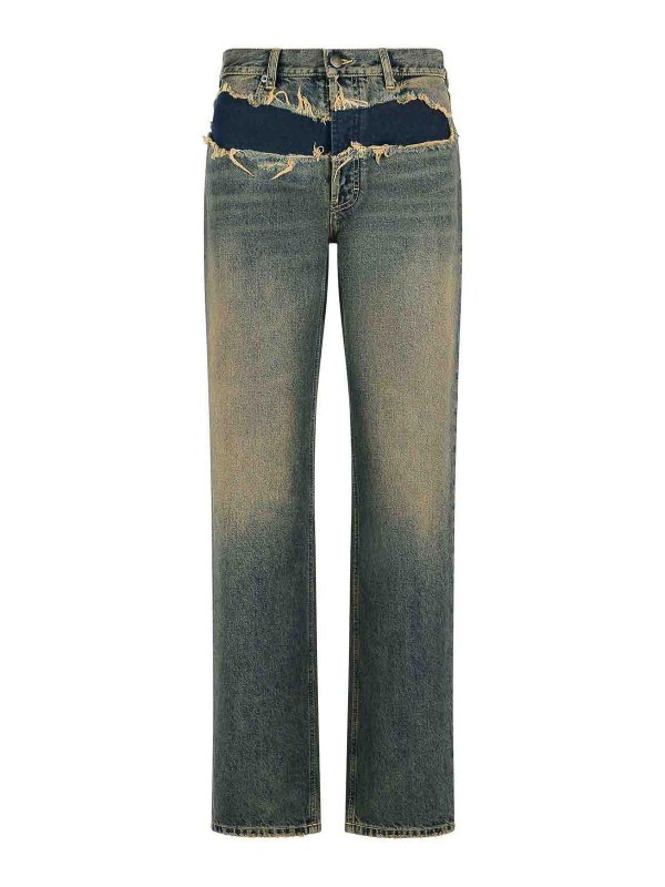 Maison Margiela: ストレートジーンズ - ストレートジーンズ - ブルー