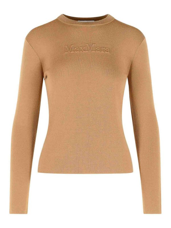 Max Mara: クルーネック - クルーネック - ブラウン