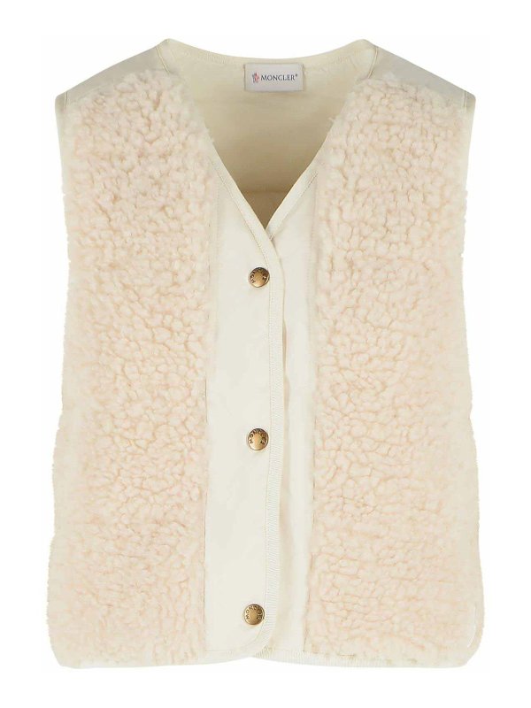 MONCLER: Westen - Weste - Creme