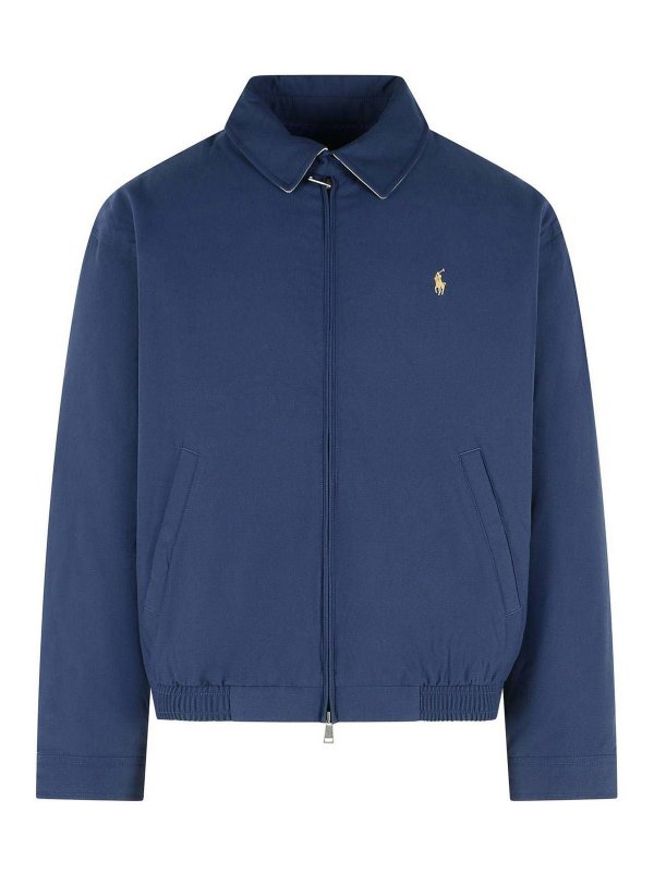 POLO RALPH LAUREN: casual jackets - Navy Polyester Jacket