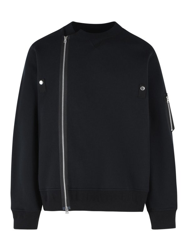Sacai: スウェット＆セーター - スウェットシャツ/セーター - 黒
