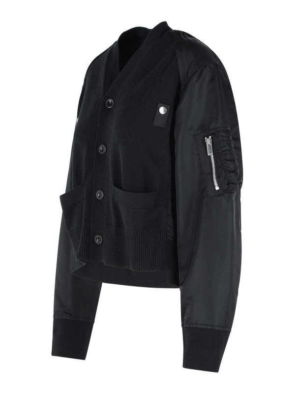 The Best Shops Sacai: カーディガン - カーディガン - 黒