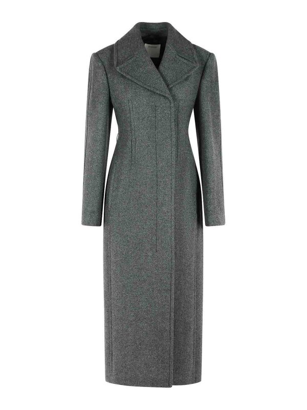SPORTMAX: ロングコート - ロングコート - グレー