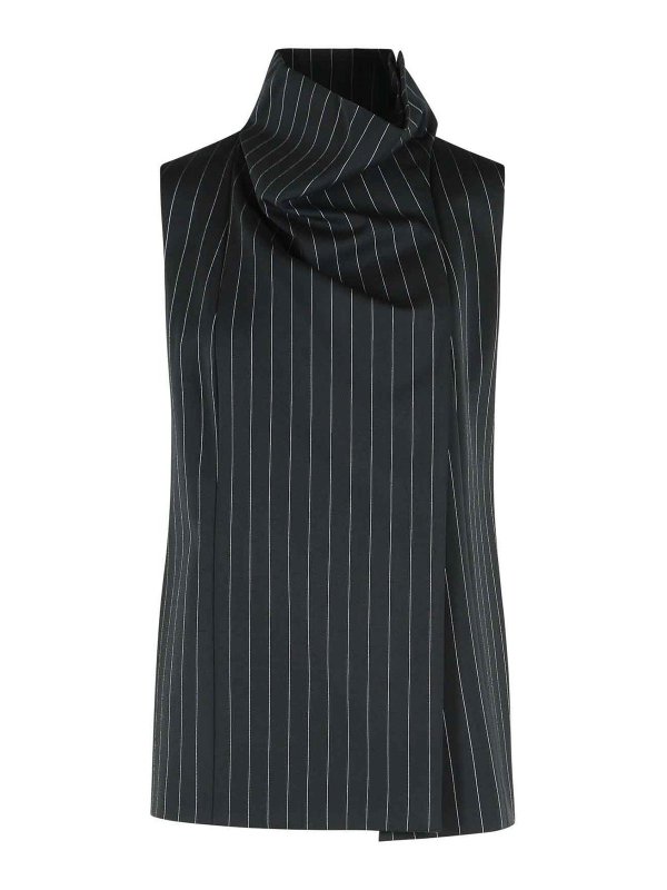 SPORTMAX: トップス＆タンクトップ - トップ/タンクトップ - 黒